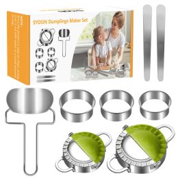 Dumpling maker stainless steel dumpling mold set;  suitable for Ravioli making machine Pastry filling DIY handmade 8-piece kitchen set