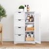 4 Drawers Bathroom Storage Cabinet; White