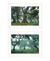 "Enchanted Forest Collection" 2-Piece Vignette By Martin Podt; Ready to Hang Framed Print; White Frame