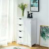 4 Drawers Bathroom Storage Cabinet; White