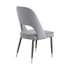 Dining Chairs Set of 2; Velvet Dining Chairs; Mid Century Modern Dining Chairs; Upholstered Chairs for Dining Room; Kitchen -(Gray)