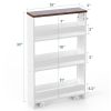 Rolling Kitchen Slim Storage Cart Mobile Shelving Organizer w/ Handle