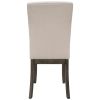 TOPMAX Farmhouse 4-Piece Wood Dining Chair Set for 4; Kitchen Upholstered Dining Chairs for Small Places; Gray Legs+Beige Cushion