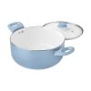 12pc Ceramic Cookware Set; Blue Linen