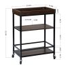 Retro Kitchen Serving Cart and Islands; Rolling Cart with Storage; Bar Carts Serving Tray