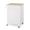 Medway Modern Glass Paneled Kitchen Trolley White