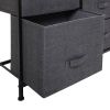 Non-Woven Drawer Rack With 5 Easy Pull Drawers 3 layer Storage Tower Organizer Unit