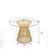 5 Pieces Round Tempered Glass Top Dining Table and Metal Dining Chair for Kitchen;  Living Room and Dining Room (Table + 4 Chairs)