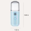 Mini Mist Sprayer Portable Facial Steamer Nebulizer Face Spray Spa Skin Moisturizing Handy Humidifier Skin Tester For Home Office Car Hotel (blue)