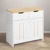 Storage Cabinet with 2 Drawers and Doors, Industrial Accent Kitchen Cupboard, Free Standing Cabinet, Retro Wooden Sideboard, Side Cabinet, for Living