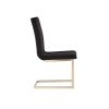 Dining Chairs Set of 2; Modern Black Side Dining Room Chairs; Kitchen Chairs with Velvet Upolstered Seat High Back and Sturdy Gold Legs; Chairs for Di