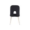 Mid Century Velvet Upholstered Dining Chair with Metal Legs for Kitchen; Dining; Living; Guest; Bed Room Side Chair; Set of 2; Black