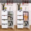 4 Drawers Bathroom Storage Cabinet; White