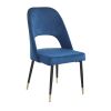 Dining Chairs Set of 2; Velvet Dining Chairs; Mid Century Modern Dining Chairs; Upholstered Chairs for Dining Room; Kitchen -(Blue)