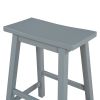 TOPMAX Farmhouse Rustic 2-piece Counter Height Wood Kitchen Dining Stools for Small Places; Gray