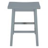 TOPMAX Farmhouse Rustic 2-piece Counter Height Wood Kitchen Dining Stools for Small Places; Gray