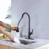 Black Kitchen Faucet with Pull Down Sprayer Single Handle Pull Out Kitchen Sink Faucet RKF9608MB