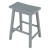 TOPMAX Farmhouse Rustic 2-piece Counter Height Wood Kitchen Dining Stools for Small Places; Gray