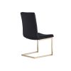 Dining Chairs Set of 2; Modern Black Side Dining Room Chairs; Kitchen Chairs with Velvet Upolstered Seat High Back and Sturdy Gold Legs; Chairs for Di