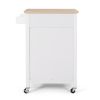 Medway Modern Glass Paneled Kitchen Trolley White