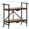 Kitchen Trolley 34.2"x14.2"x31.9" Solid Mango Wood