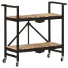 Kitchen Trolley 34.2"x14.2"x31.9" Solid Mango Wood