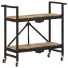 Kitchen Trolley 34.2"x14.2"x31.9" Solid Mango Wood