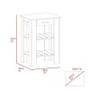 Rockaway 1-Drawer 2-Shelf Kitchen Island White and Light Oak