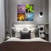 4 Panels Canvas Wall Art Spring Summer Autumn Winter Four Seasons Landscape Color Tree Painting Picture Prints Modern Giclee Artwork Stretched and Fra