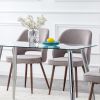 Modern Dining Chairs; Linen Accent Chair; Living Room Leisure Chairs; Upholstered Side Chair with Metal Legs for Dining Room Kitchen Vanity Patio Club