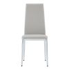 Grid Shaped Armless High Back Dining Chair; 2-Piece Set; Office Chair. Applicable to Dining Room; Living Room; Kitchen and Office.Grey Chair and Elect