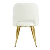 Modern Dining Chairs; Teddy Velvet Accent Chair; Living Room Leisure Chairs; Upholstered Side Chair with Golden Metal Legs for Dining Room Kitchen Van