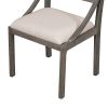 TREXM Retro Wood Dining Chairs Set of 2; Upholstered Chairs with Solid Wood Legs and Frame for Kitchen; Living Room; Dining Room (Gray)