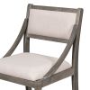 TREXM Retro Wood Dining Chairs Set of 2; Upholstered Chairs with Solid Wood Legs and Frame for Kitchen; Living Room; Dining Room (Gray)