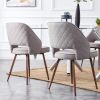 Modern Dining Chairs; Linen Accent Chair; Living Room Leisure Chairs; Upholstered Side Chair with Metal Legs for Dining Room Kitchen Vanity Patio Club