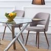 Modern Dining Chairs; Linen Accent Chair; Living Room Leisure Chairs; Upholstered Side Chair with Metal Legs for Dining Room Kitchen Vanity Patio Club