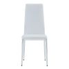 Grid Shaped Armless High Back Dining Chair; 2-Piece Set; Office Chair. Applicable to Dining Room; Living Room; Kitchen and Office.White Chair and Elec