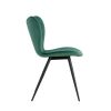 Dining chairs set of 2; Dark Green velvet Chair modern kitchen chair with metal leg