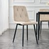 Indoor Velvet Dining Chair; Modern Dining Kitchen Chair with Cushion Seat Back Black Coated Legs Upholstered Side Chair for Home Kitchen Restaurant an