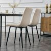 Indoor Velvet Dining Chair; Modern Dining Kitchen Chair with Cushion Seat Back Black Coated Legs Upholstered Side Chair for Home Kitchen Restaurant an