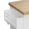 Kitchen Island Cart with Two Storage Cabinets and Two Locking Wheels; 43.31 Inch Width; 4 Door Cabinet and Two Drawers; Spice Rack; Towel Rack (White)