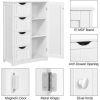 4 Drawers Bathroom Storage Cabinet; White