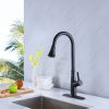 Black Kitchen Faucet with Pull Down Sprayer Single Handle Pull Out Kitchen Sink Faucet RKF9608MB