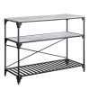 Jakob Kitchen Island; Black & Concrete Finish AC00272