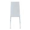 Grid Shaped Armless High Back Dining Chair; 2-Piece Set; Office Chair. Applicable to Dining Room; Living Room; Kitchen and Office.White Chair and Elec