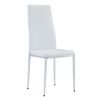 Grid Shaped Armless High Back Dining Chair; 2-Piece Set; Office Chair. Applicable to Dining Room; Living Room; Kitchen and Office.White Chair and Elec