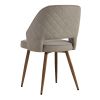 Modern Dining Chairs; Linen Accent Chair; Living Room Leisure Chairs; Upholstered Side Chair with Metal Legs for Dining Room Kitchen Vanity Patio Club