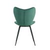 Dining chairs set of 2; Dark Green velvet Chair modern kitchen chair with metal leg