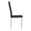 Grid Shaped Armless High Back Dining Chair; 2-Piece Set; Office Chair. Applicable to Dining Room; Living Room; Kitchen and Office.Black Chair and Elec