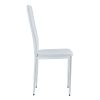 Grid Shaped Armless High Back Dining Chair; 2-Piece Set; Office Chair. Applicable to Dining Room; Living Room; Kitchen and Office.White Chair and Elec